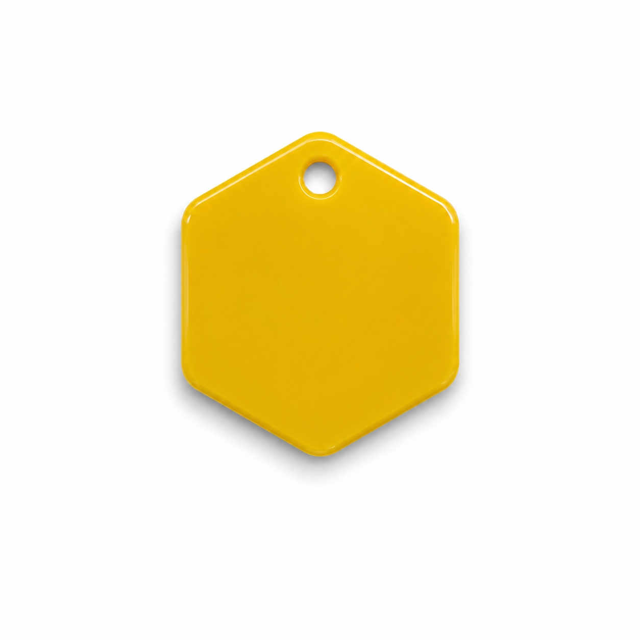 Hondentag geel Hexagon