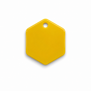 Hondentag geel Hexagon