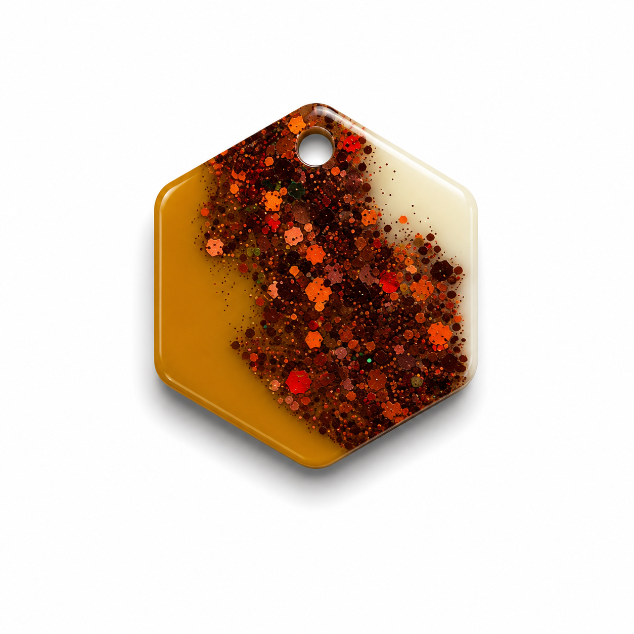 Hondentag glitters Hexagon