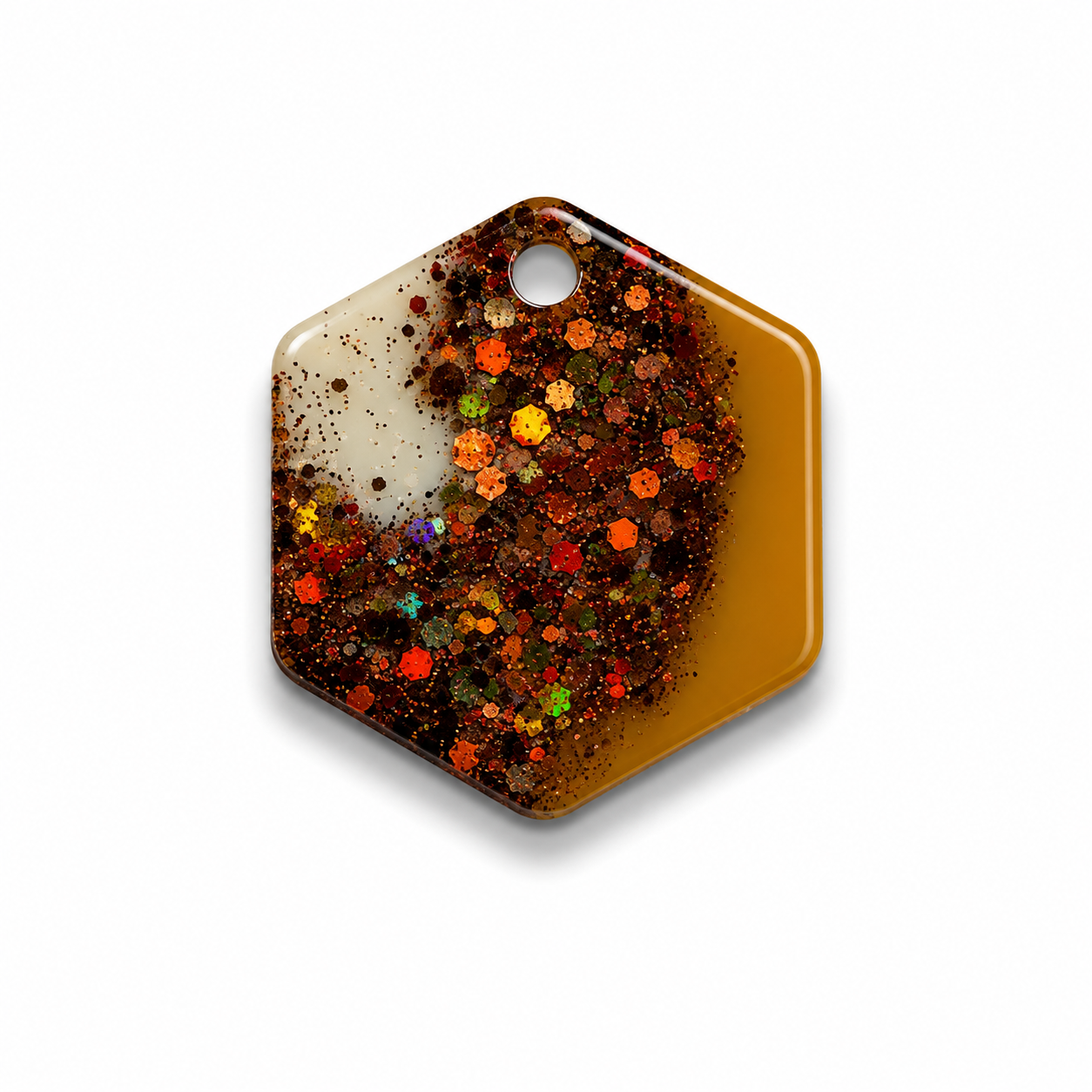 Hondentag glitters Hexagon