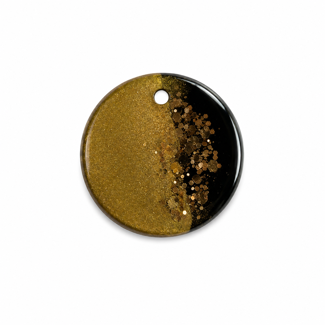 Hondentag glitter dark rond