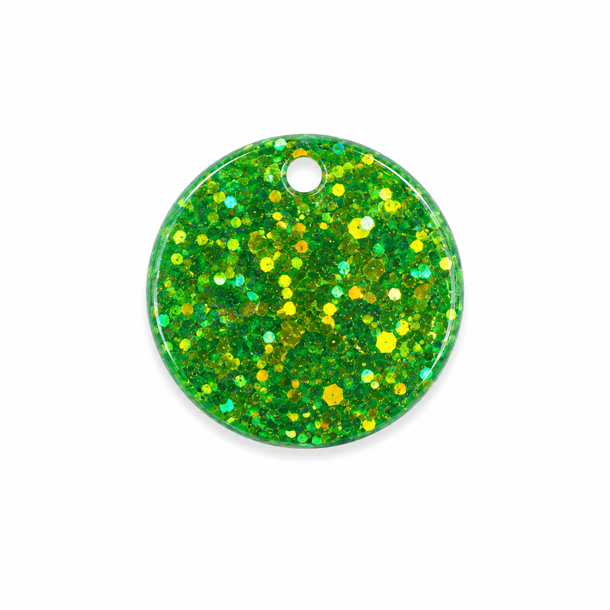 Hondentag glitter forrest green rond