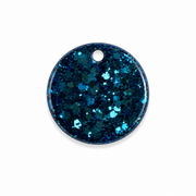 Hondentag midnight glitter blue rond