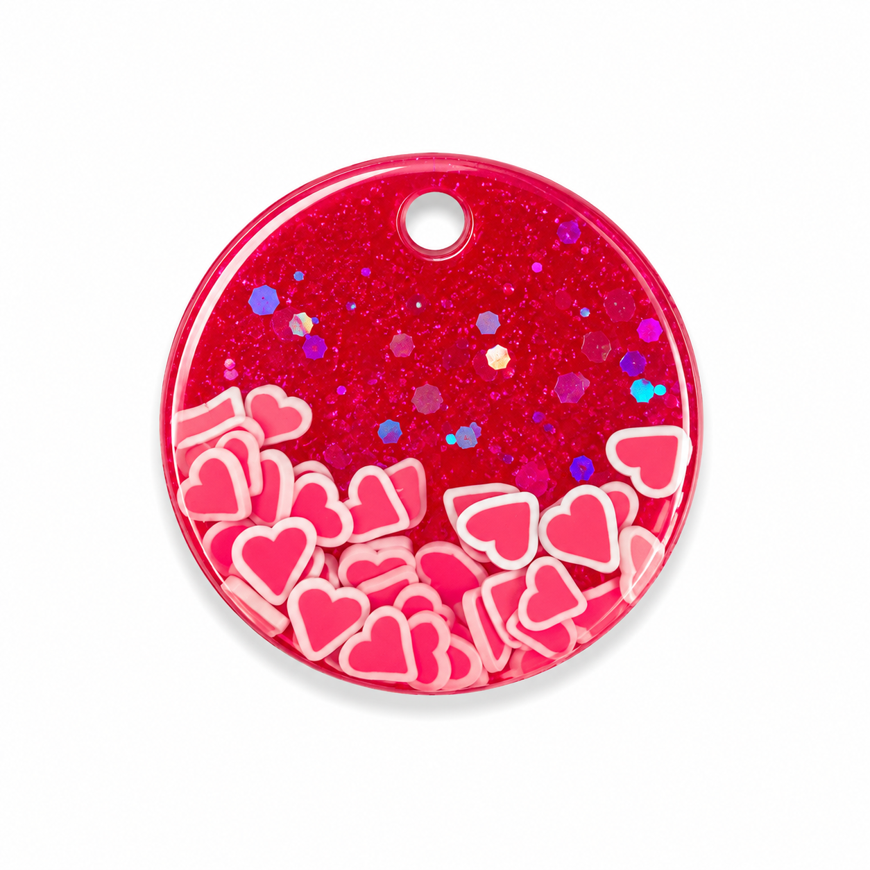 Hondentag glitter sparkle love rond