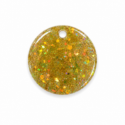 Hondentag glitter gold rond