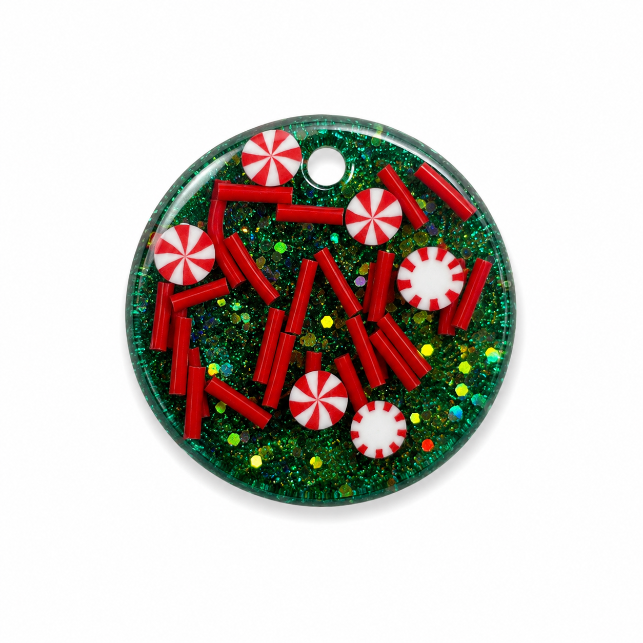 Hondentag candy christmas tree rond
