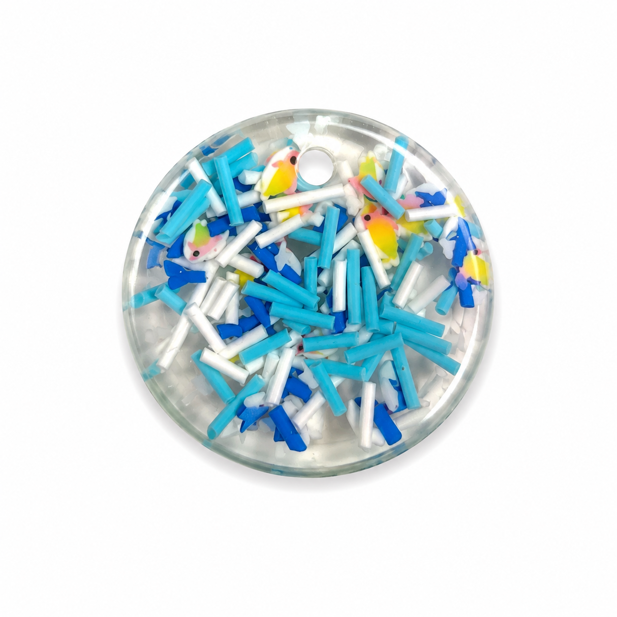 Hondentag blauw visjes rond