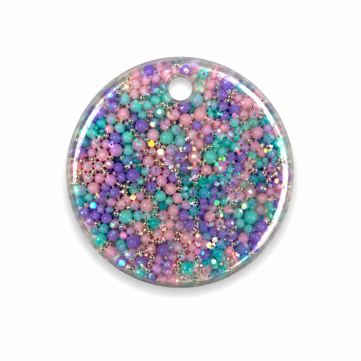 Hondentag pastel rainbow rond