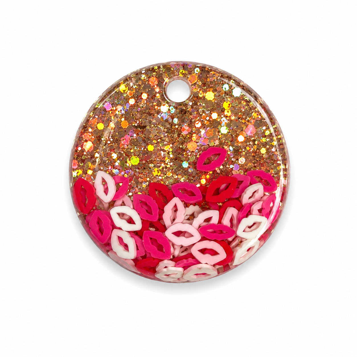Hondentag golden lips rond