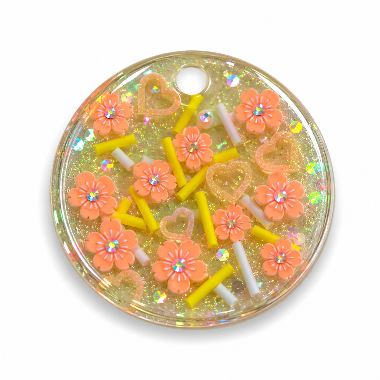 Hondentag flower power rond