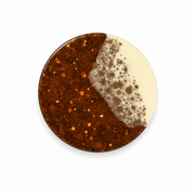 Hondentag XL latte drizzle rond