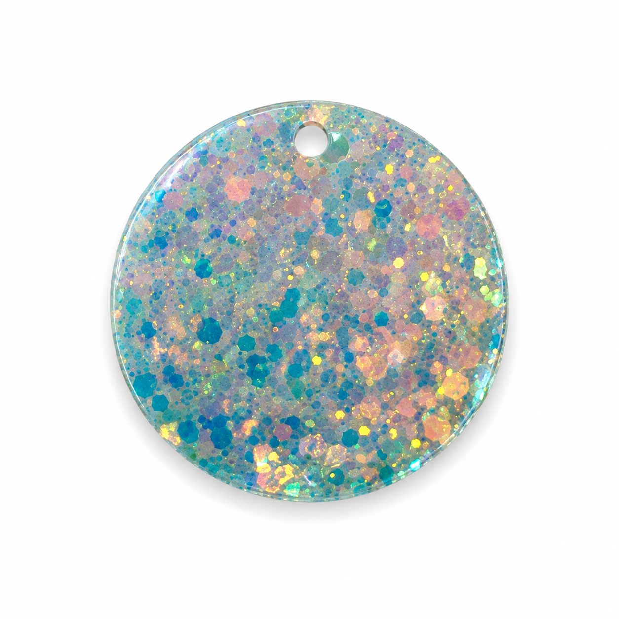 Hondentag XL glitter pastel rond
