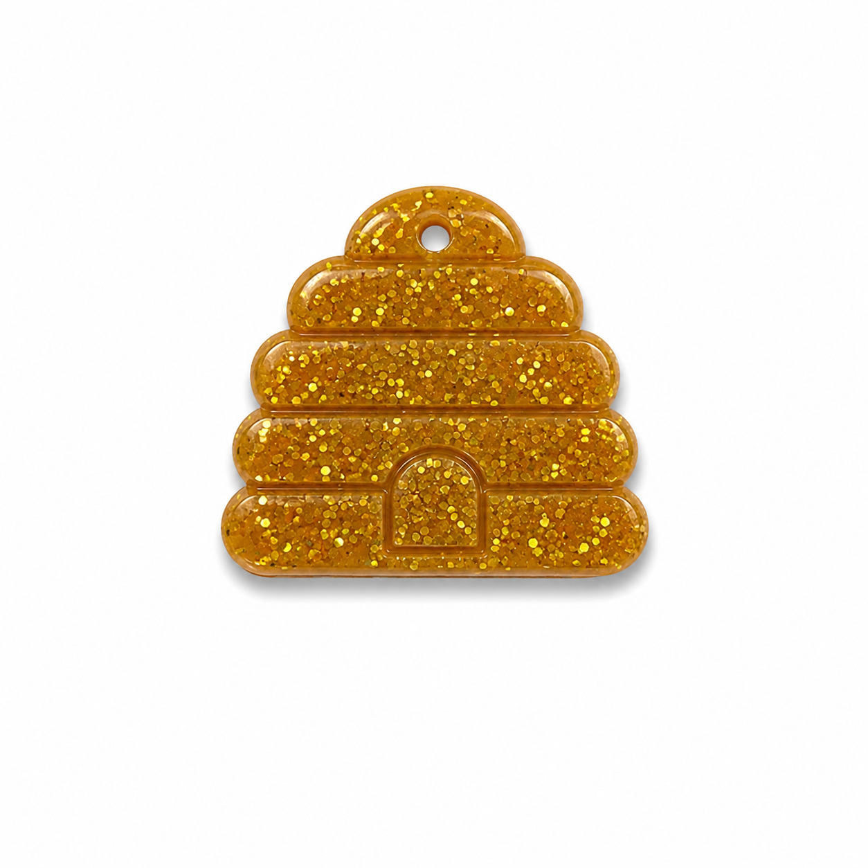 Hondentag glitter goud bijen korf