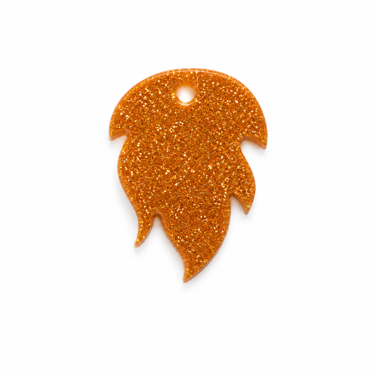 Hondentag glitter oranje vuur