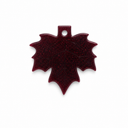 Hondentag glitter dark esdoorn blad