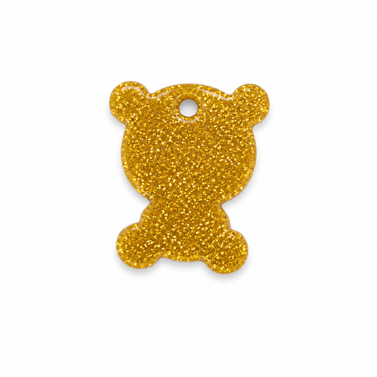Hondentag glitter goud beertje