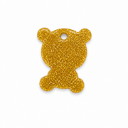 Hondentag glitter goud beertje