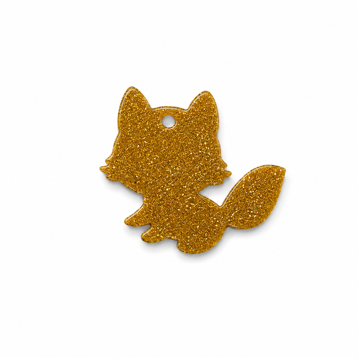 Hondentag glitter goud vosje