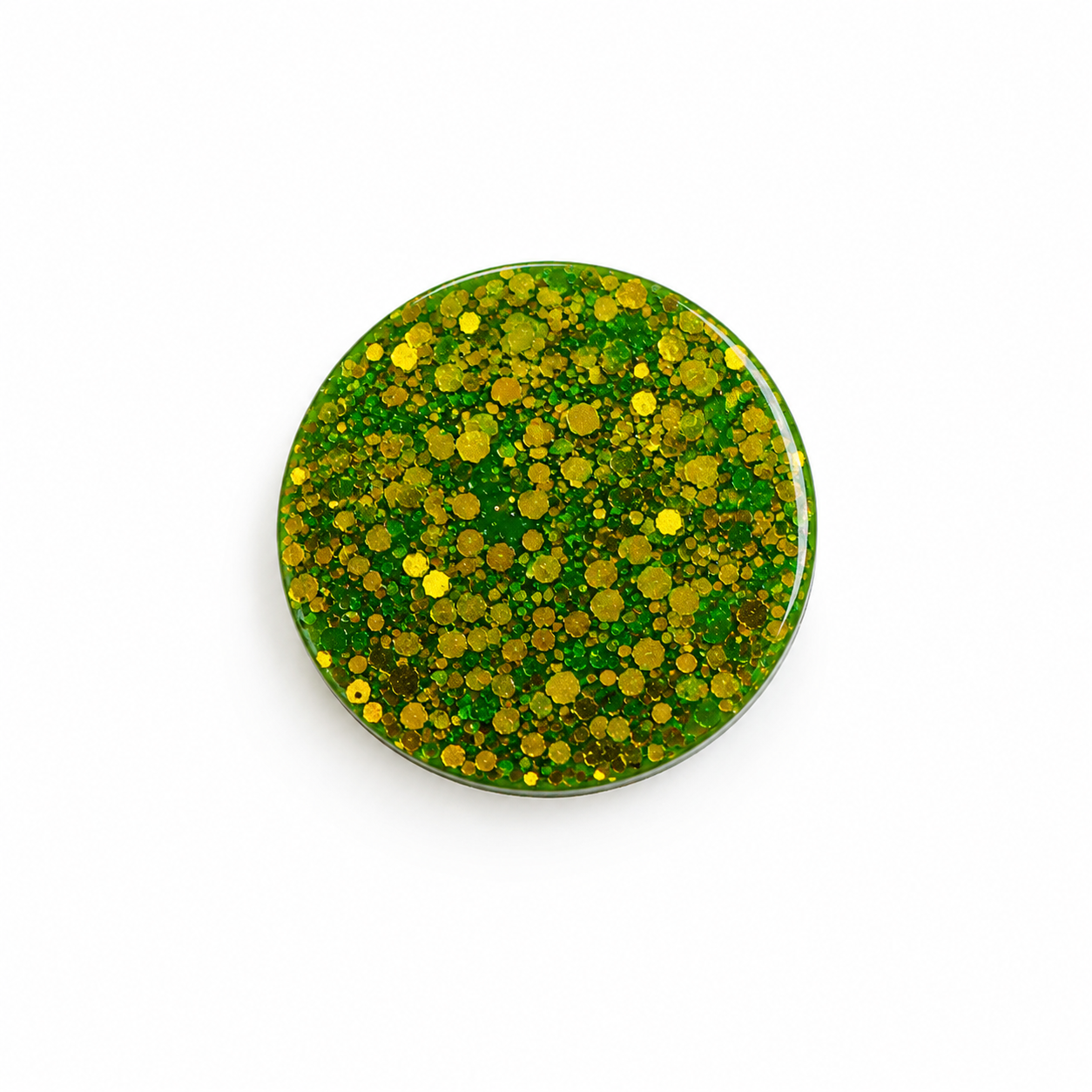 Hondentag glitter green gras cirkel groot
