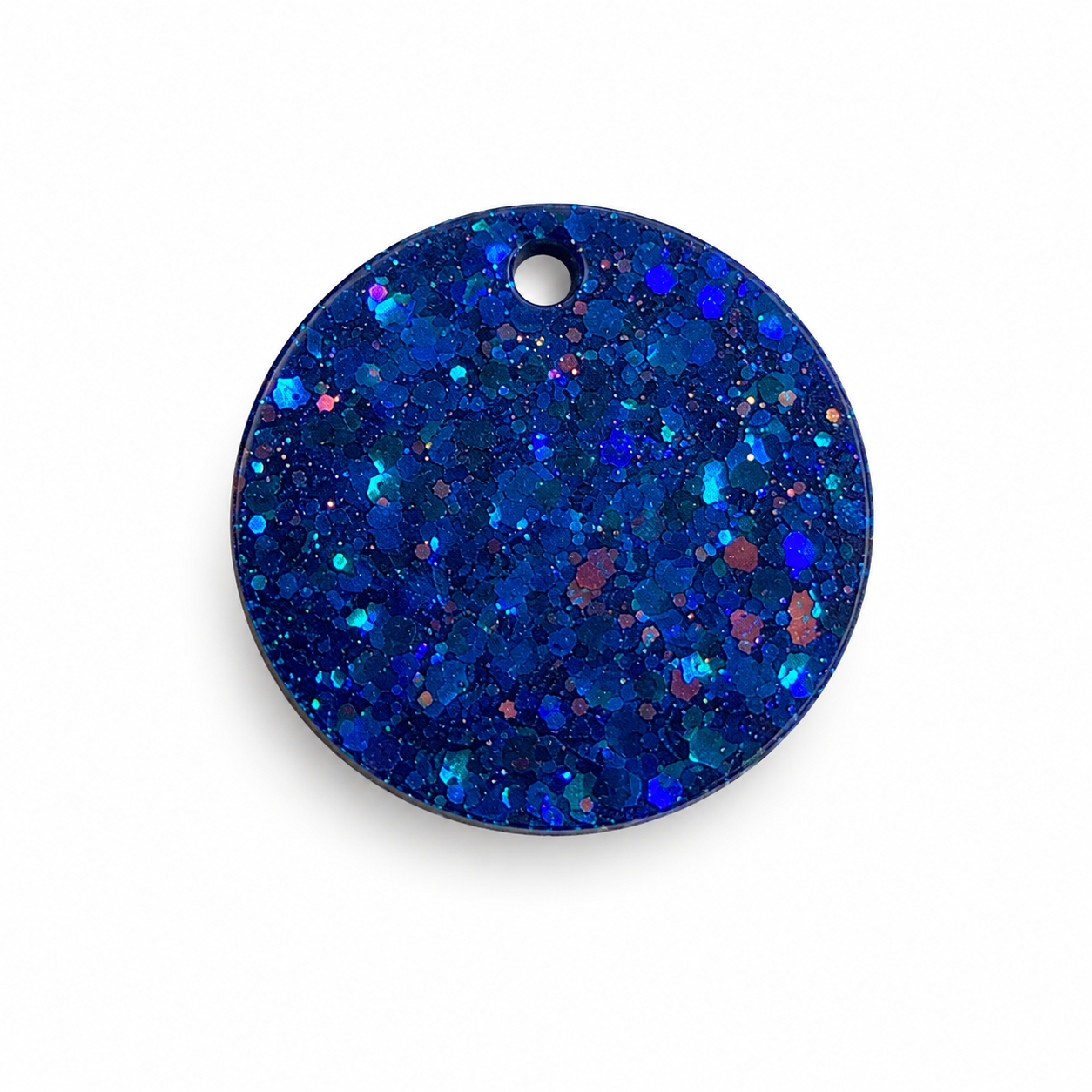 Hondentag glitter galaxy blue groot