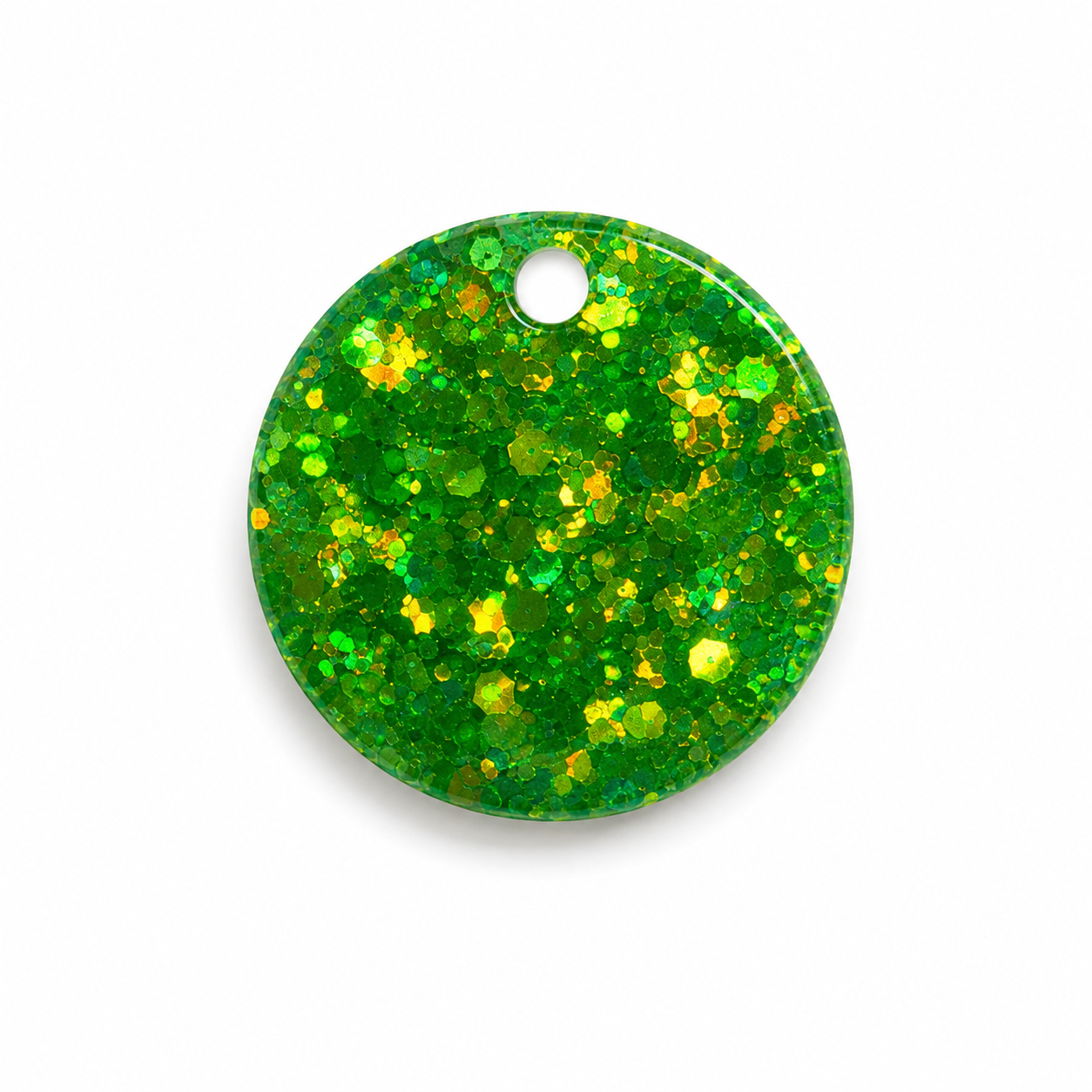 Hondentag glitter aloevera cirkel groot