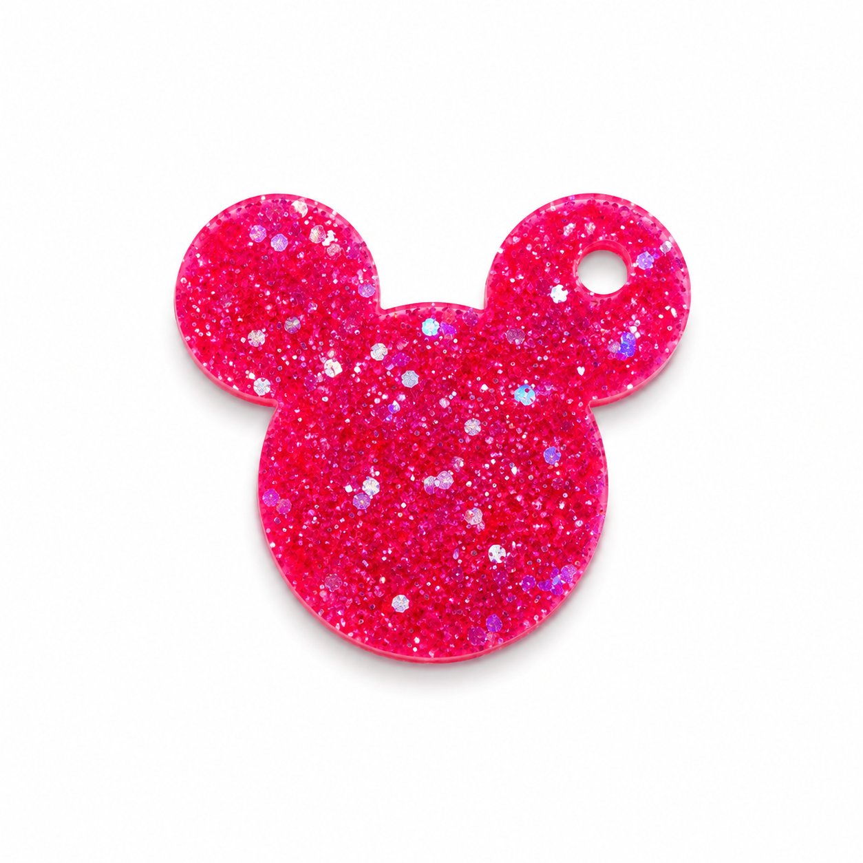 Hondentag pink sparkle mickey