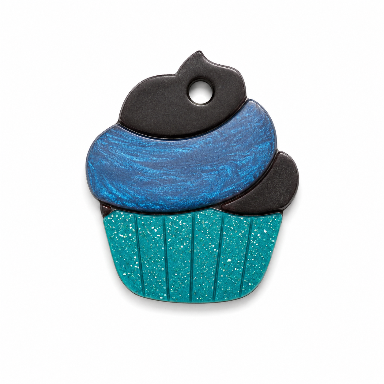 Hondentag blue swirl pupcake