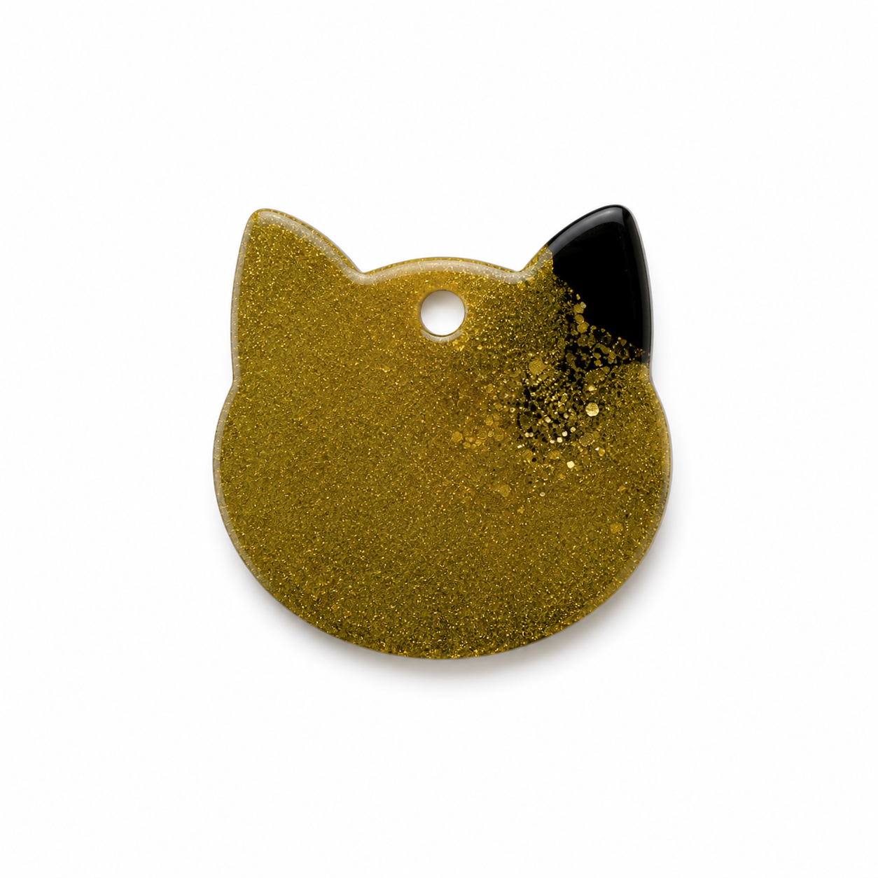 Hondentag goud zwart oortje kat dier