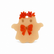 Hondentag spook met bloemen