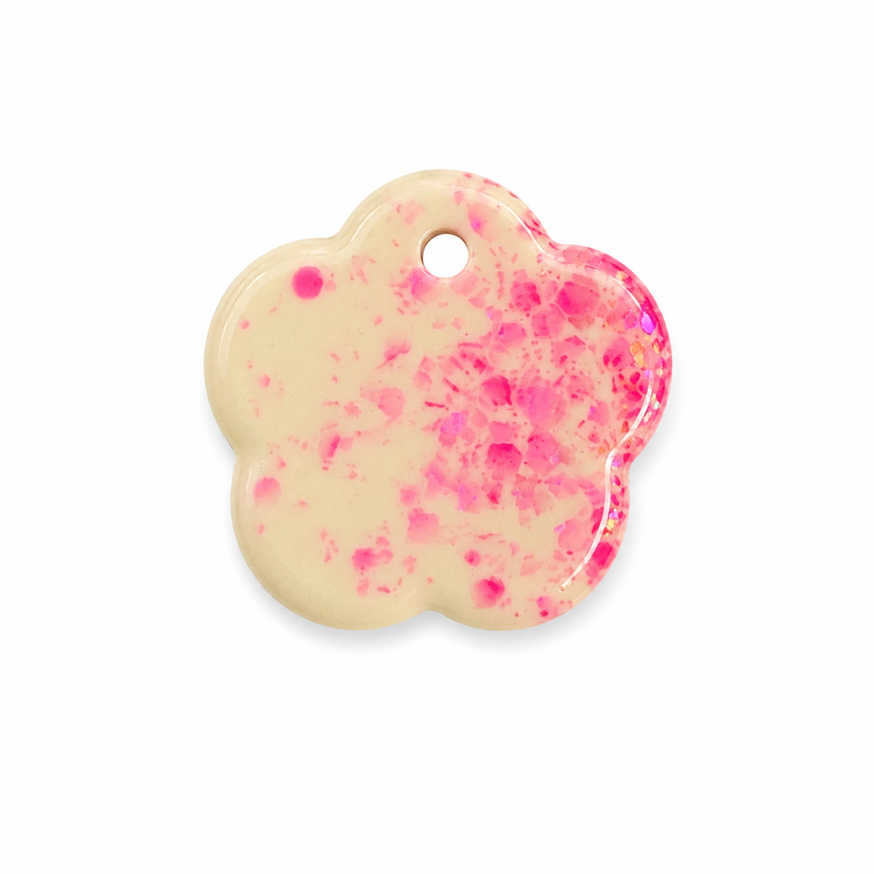 Hondentag pink matcha margriet bloem