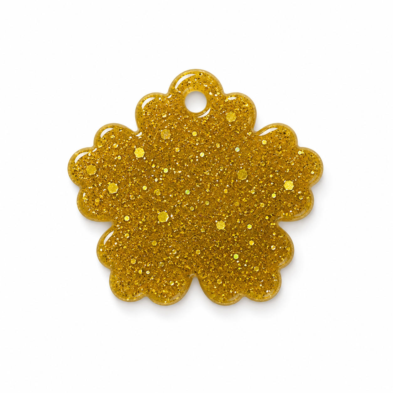 Hondentag gold glitter sneeuwvlokje bloem