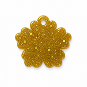 Hondentag gold glitter sneeuwvlokje bloem