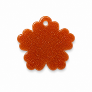 Hondentag oranje glitter sneeuwvlokje bloem