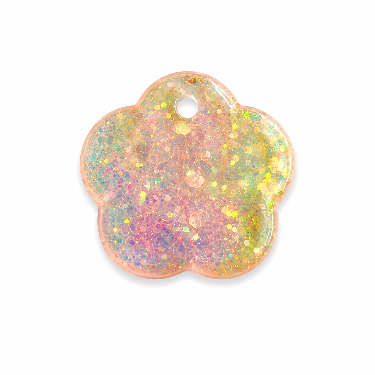 Hondentag multi color rainbow sparkle margriet bloem