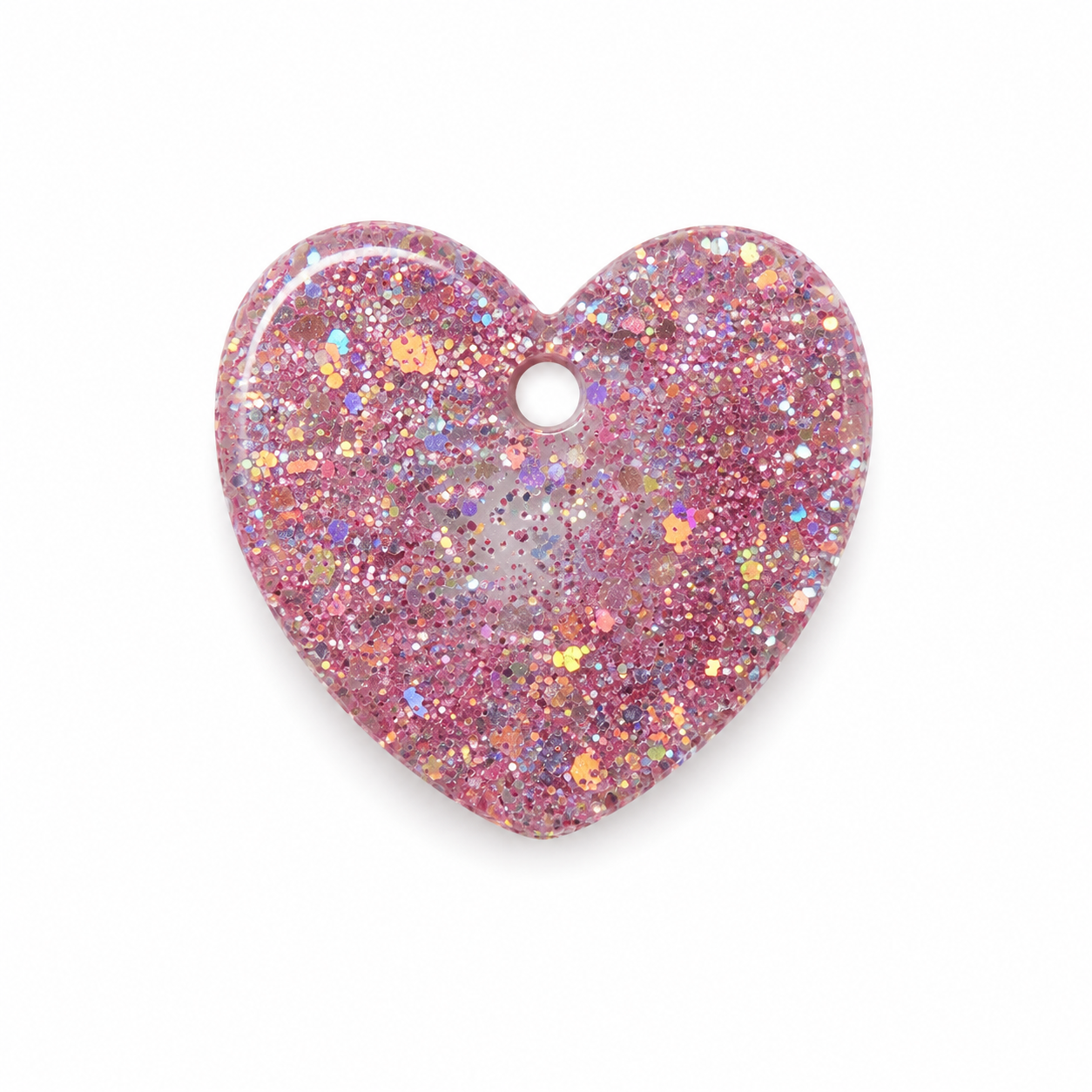 Hondentag glitter baby roze hartje MINI