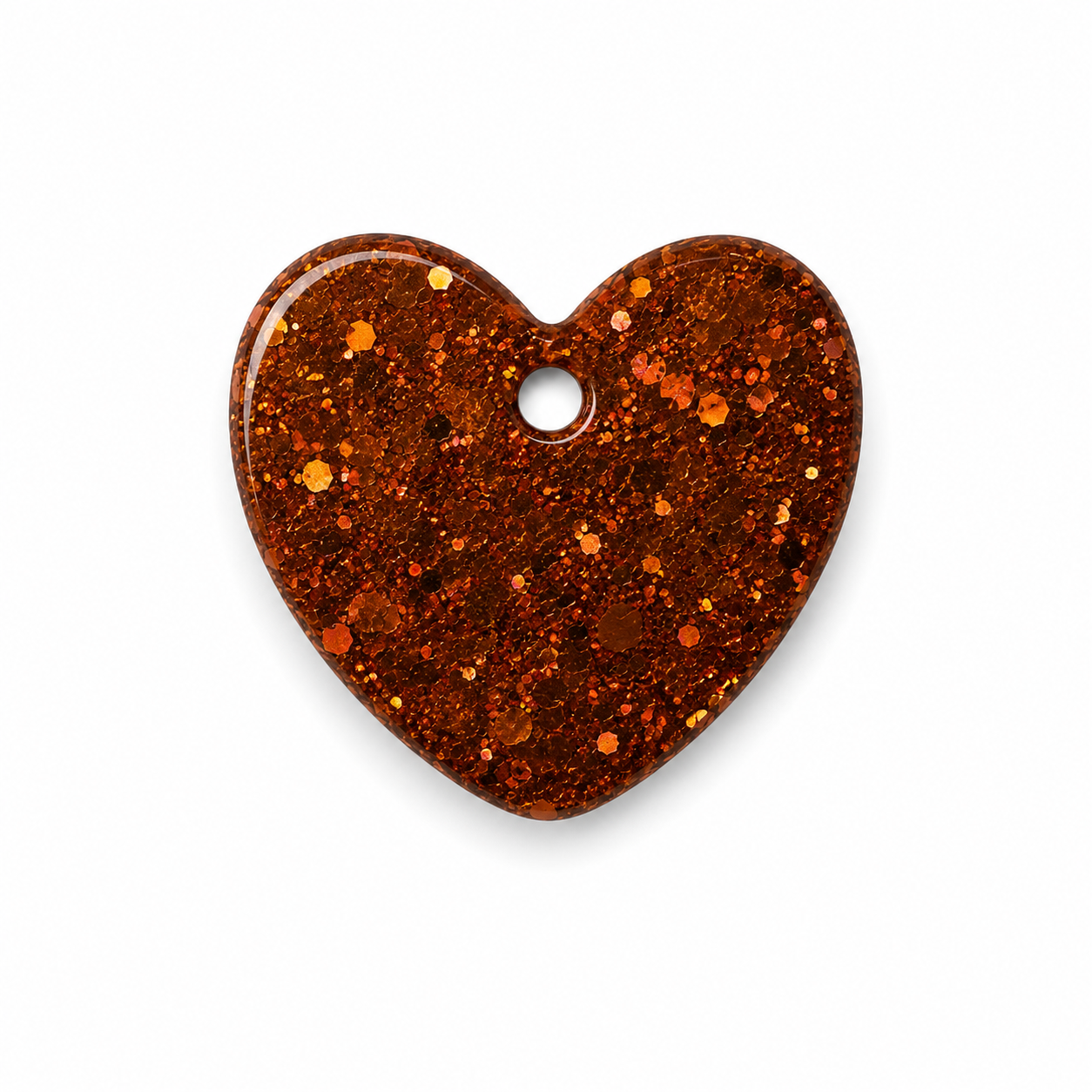 Hondentag glitter rusty brownie hartje MINI