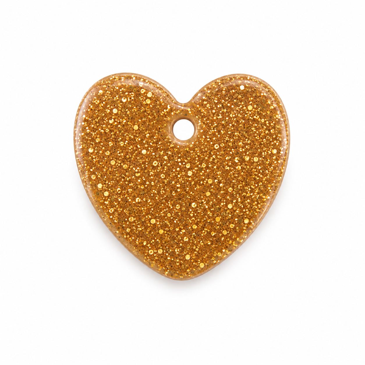 Hondentag glitter gold hartje mini