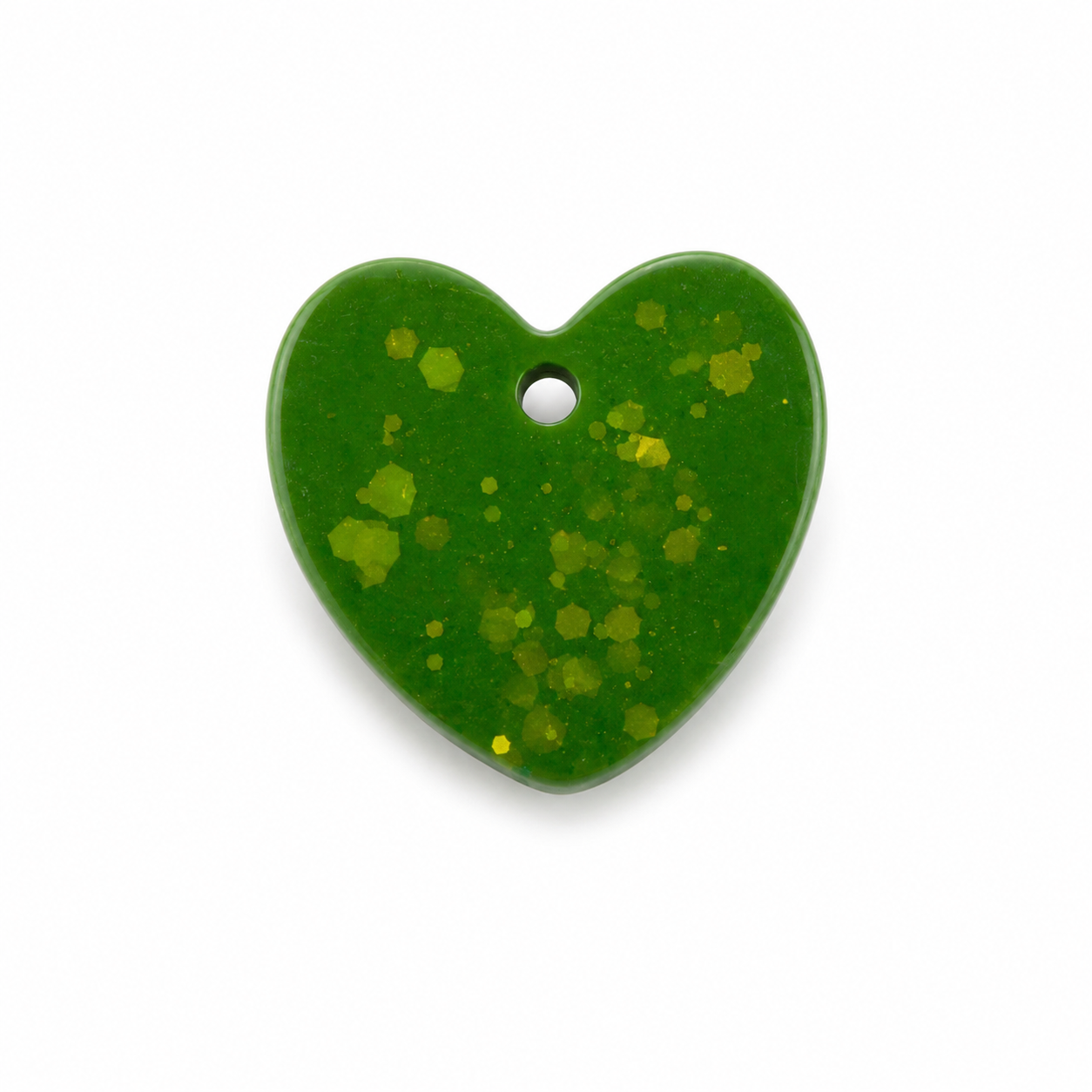 Hondentag glitter moss hartje MINI