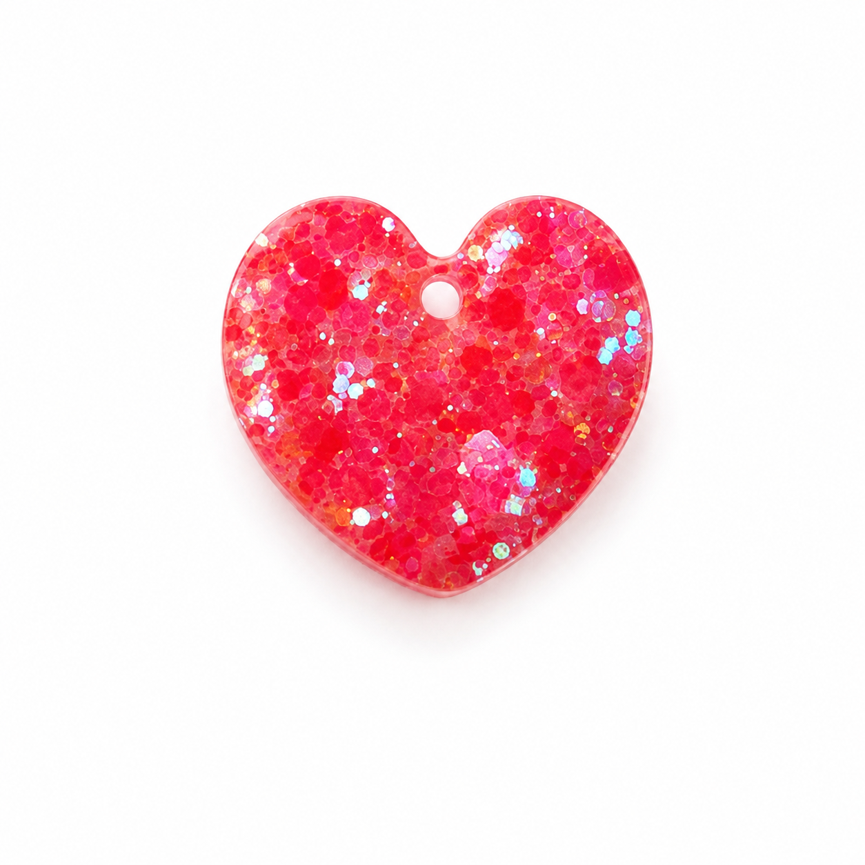 Hondentag glitter barbie pink hartje MINI