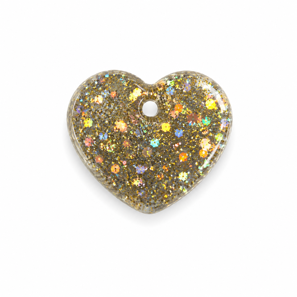 Hondentag rainbow gold hartje