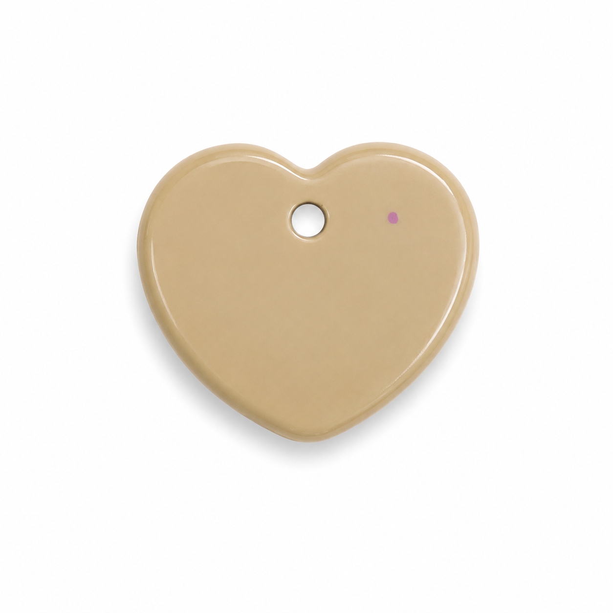 Hondentag beige hartje