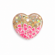 Hondentag glitter hartjes drop hartje
