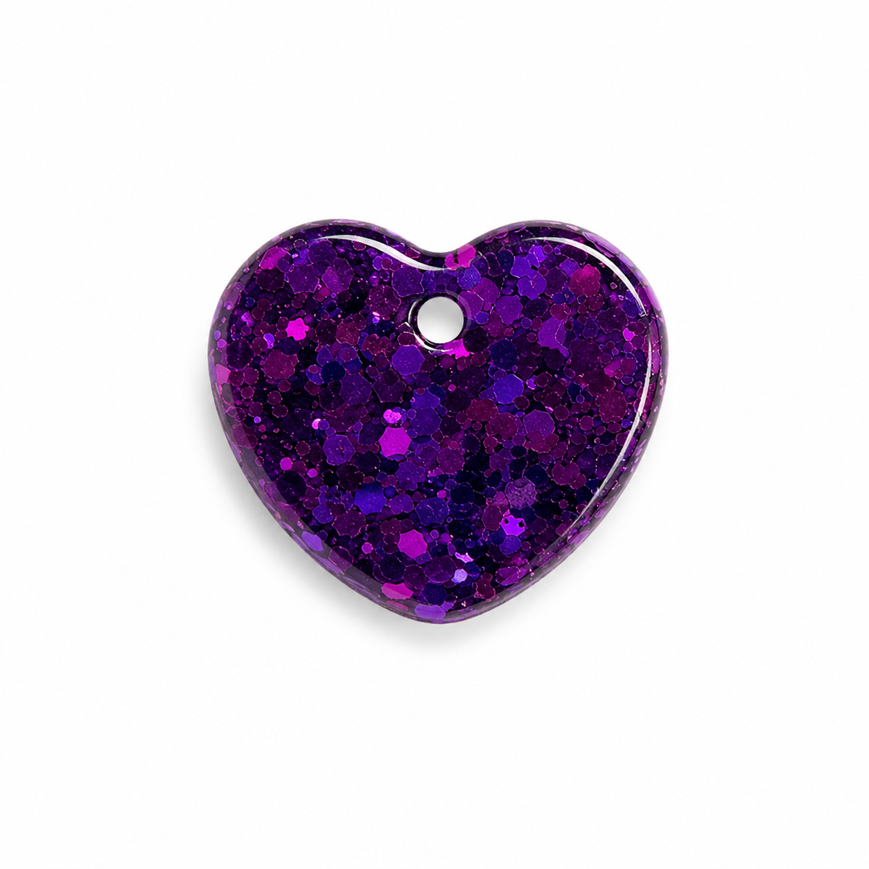 Hondentag purple night hartje