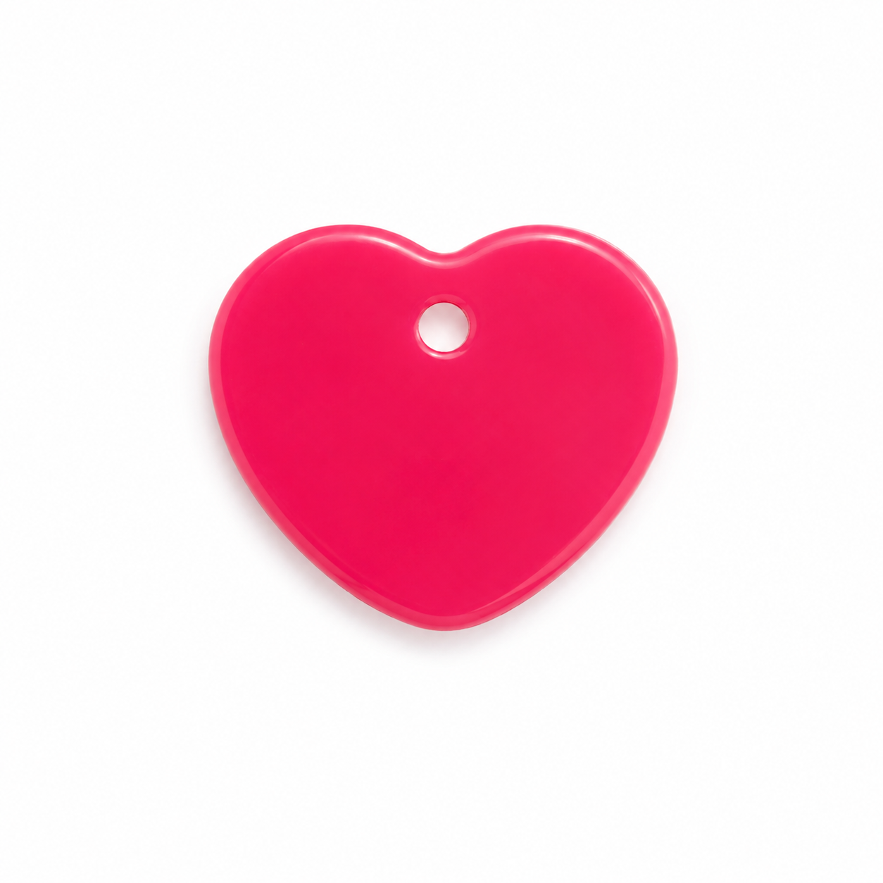 Hondentag neon roze hartje