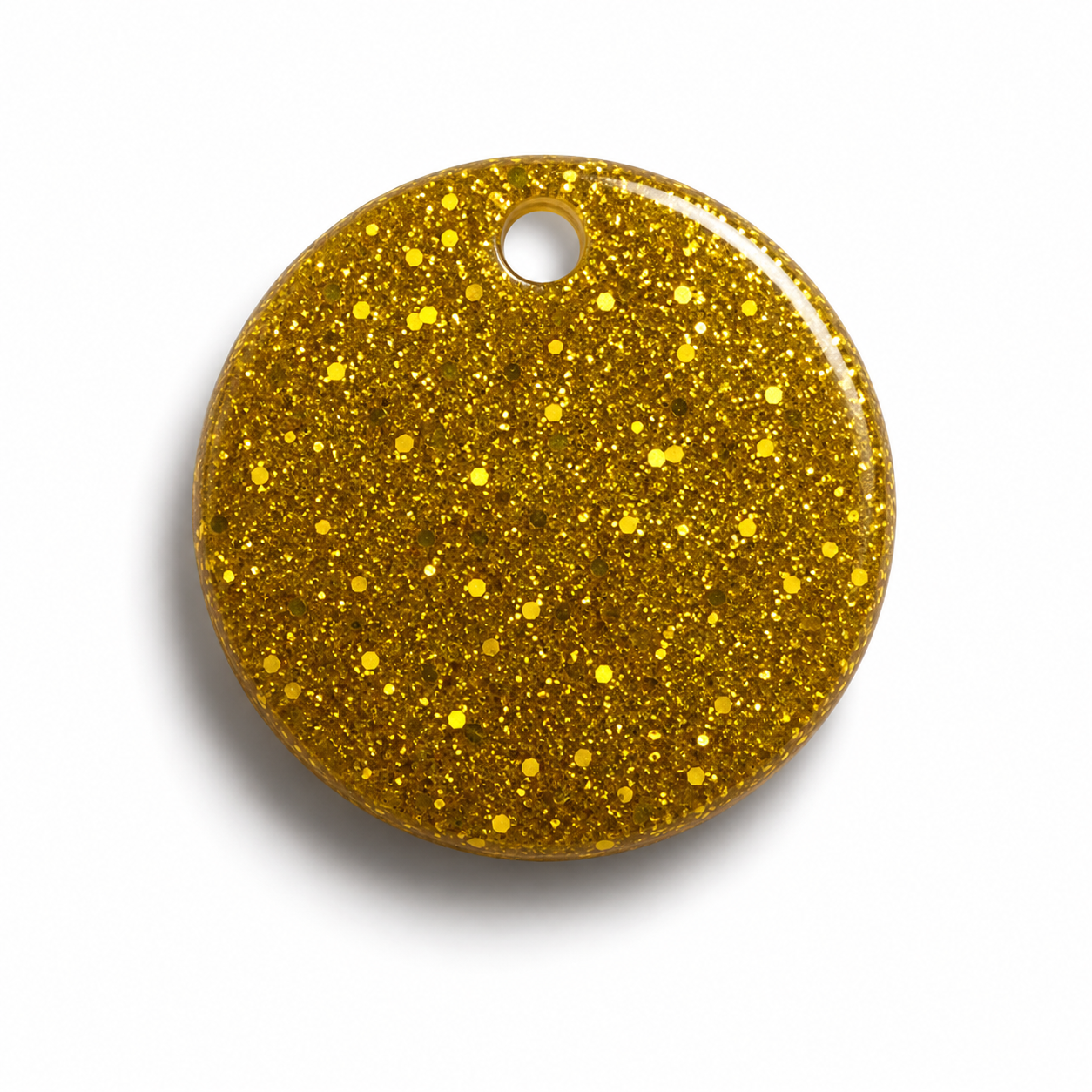 Hondentag golden glitter cirkel