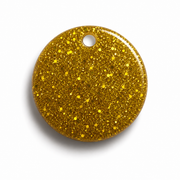 Hondentag golden glitter cirkel