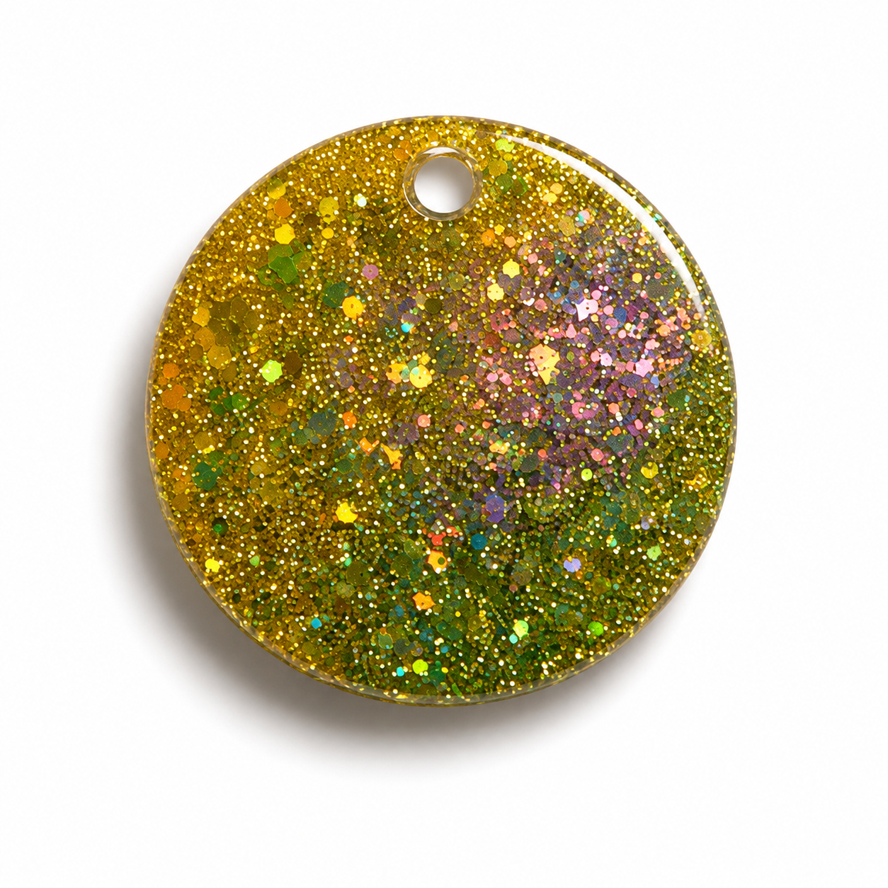 Hondentag voorjaars glitter cirkel