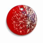 Hondentag glitter rood paars wit cirkel