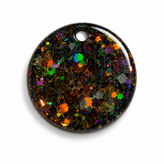 Hondentag glitter galaxy cirkel
