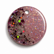 Hondentag glitter pink yinyang cirkel